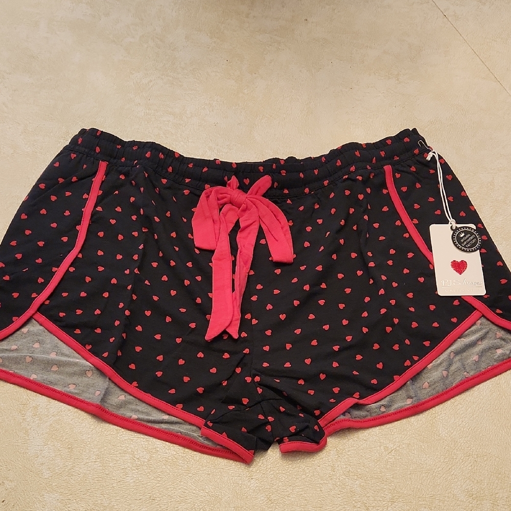 PJ ❤️SALVAGE❤️ HEART PRINT Pajama Shorts ❤️